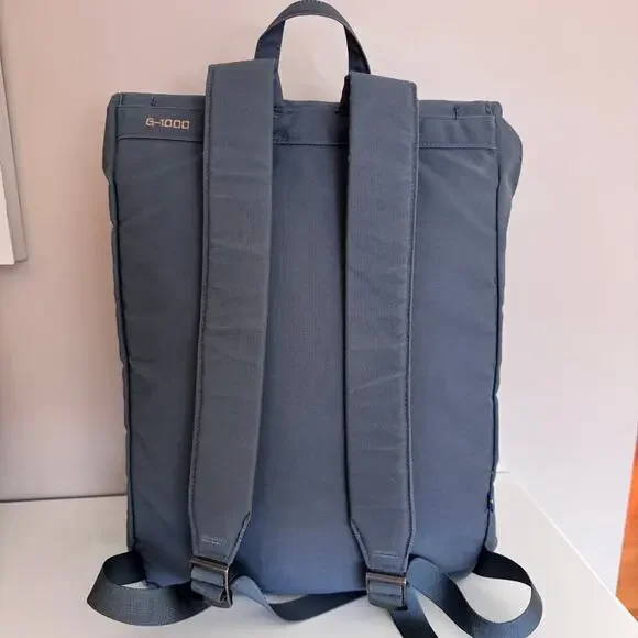 Fjällräven Foldsack No 1 Backpack Blue Foldover Style G-1000 Water Resistant Bag - Picture 10 of 10